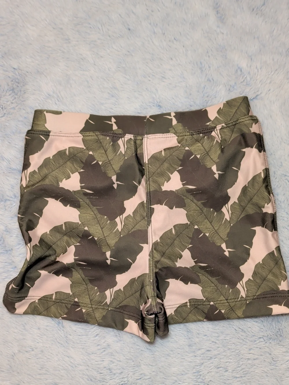 EUC 4T Kate Quinn board short green banana leaves swim trunks shorts palm